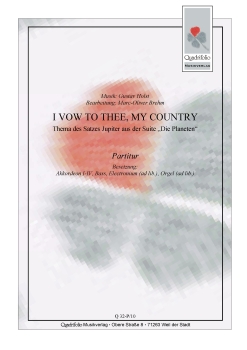 I Vow To Thee, My Country - Partitur