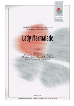 Lady Marmalade - Partitur