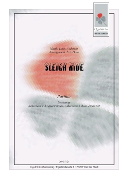 Sleigh Ride - Partitur