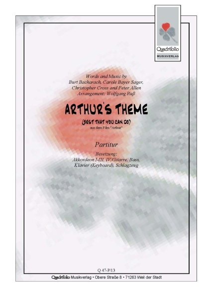 Arthur´s Theme (The Best That You Can Do) - Partitur